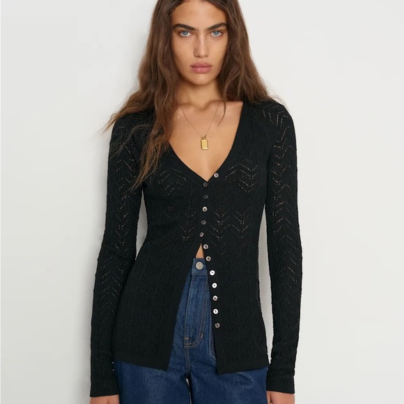 Reformation Sweaters - Reformation Sutton Regenerative Merino Open Knit Sweater